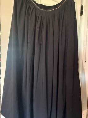 aerie Black Full-Length A-Line Maxi Skirt